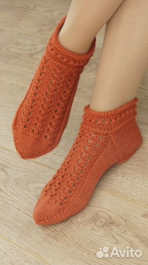 Носки шерстяные вязаные женские ручной работы