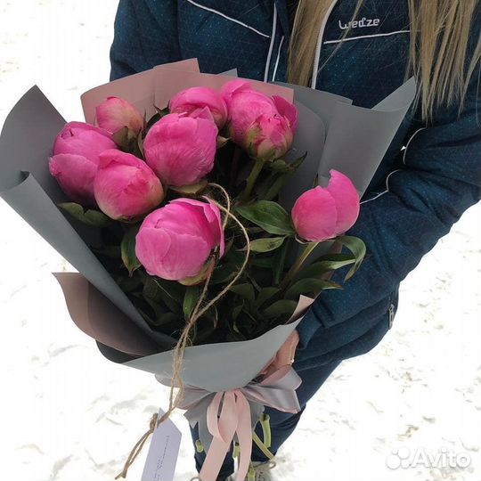 Пионы букет цветы