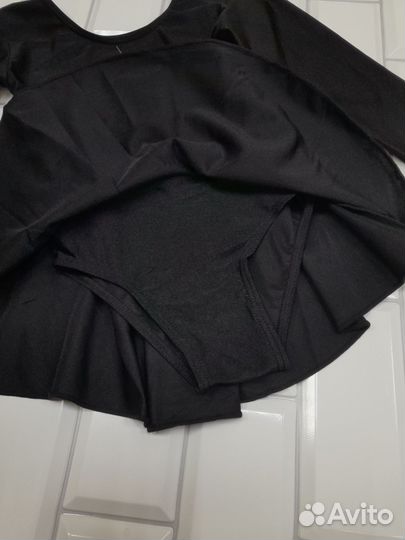 Купальник гимнастический с юбкой эластан 110-146