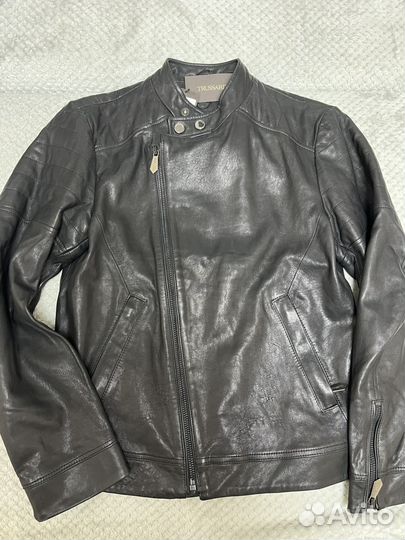 Новая Кожаная куртка Trussardi