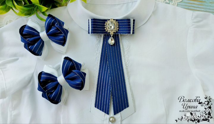 Галстуки для девочки ручной работы