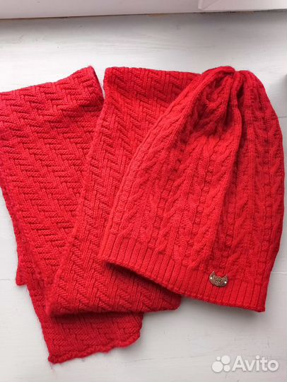 Шарф женский зимний и шапка