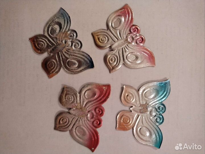 Ёлочные игрушки бабочки картон СССР