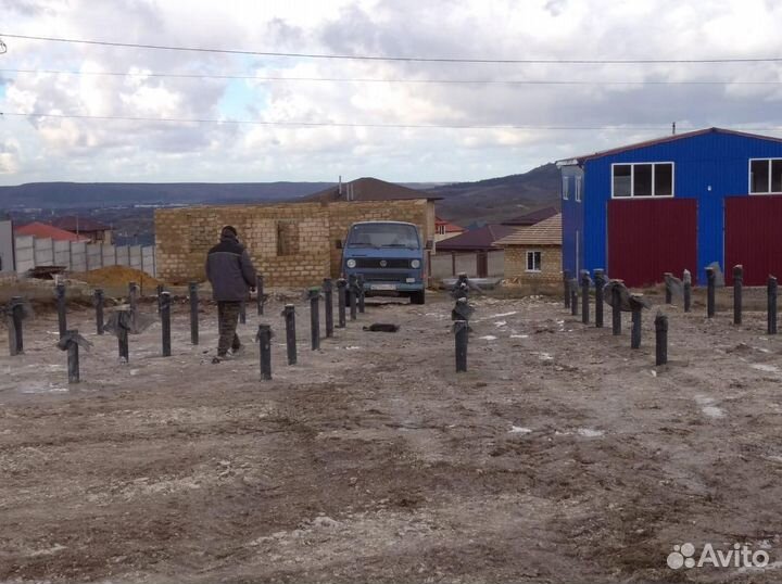 Винтовые сваи, геошурупы с установкой