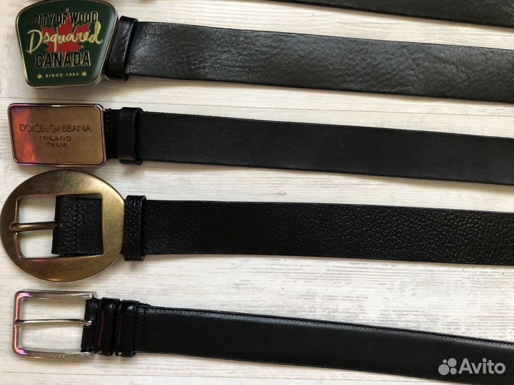 Мужской кожаный ремень Armani Diesel Dsquared D&G