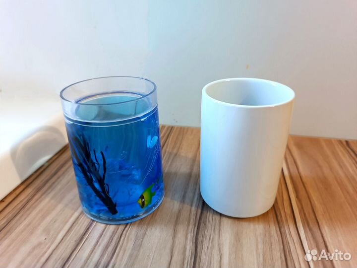 Стаканы для зубных щеток с рыбками, леруа мерлен