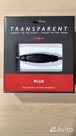 Кабель межблочный балансный Transparant Plus XLR