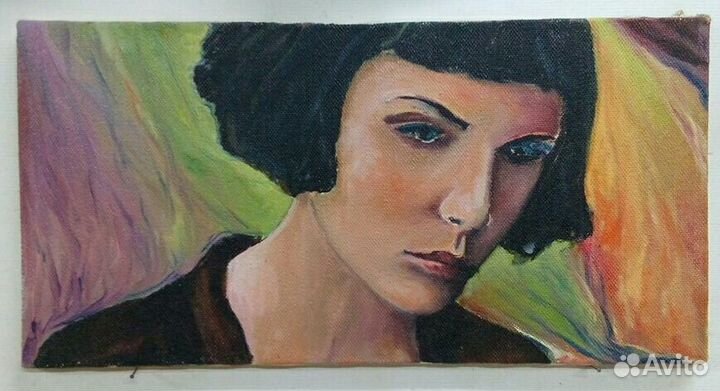 Картина портрет девушки холст масло