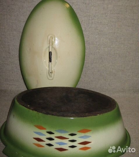 Тяжелая чугунная утятница