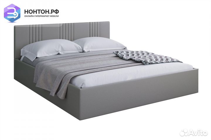 Кровать Амелия серая