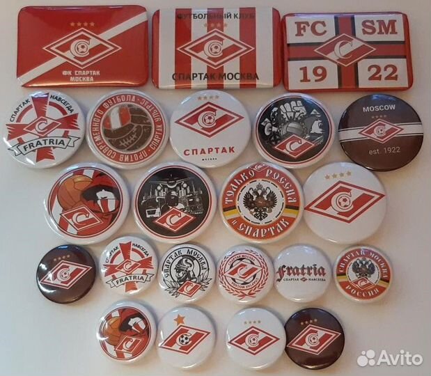 Коллекция значков Комплект Футбольный клуб Спартак