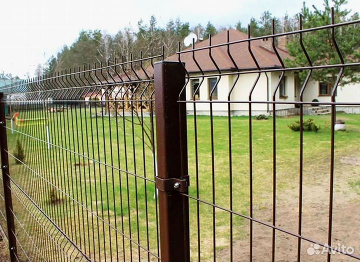 Забор Гиттер 3Д. Ворота. Калитки. Столбы