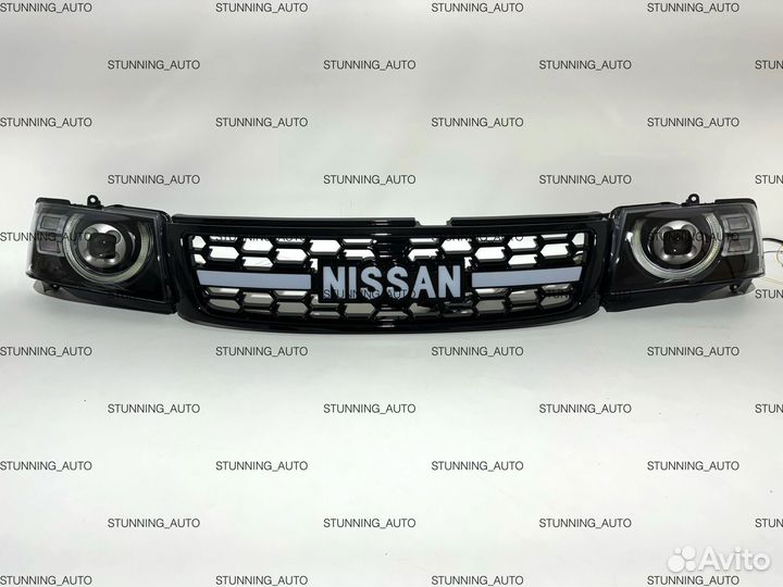 Фары решетка Nissan Patrol Y61 2004-2009 чёрн V634