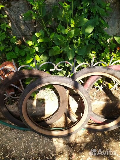 Колёса и покрышки с велосипеда bmx