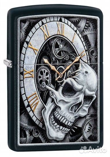 Зажигалка Zippo 29854 Skull Clock Design Оригинал