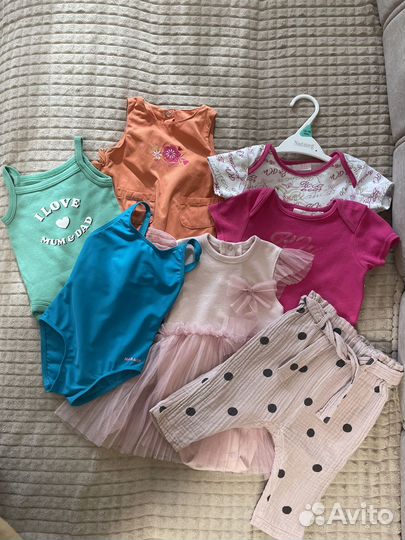 Вещи пакетом для девочки на лето 62-68