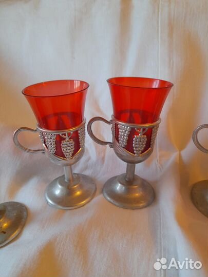 Рюмки СССР пластик с подстаканником
