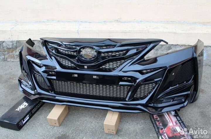 Обвес khann camry 70. Чёрный