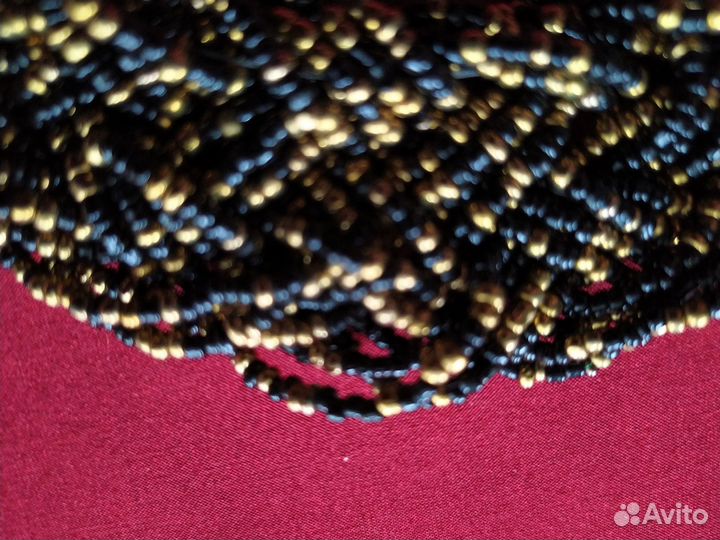 Колье-чокер из бисера косичка широкое