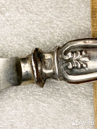 Старинный сырный нож Серебро 84 проба
