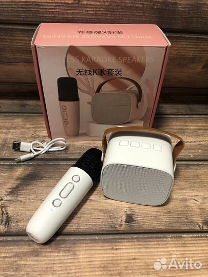 Микрофон с колонкой беспроводной