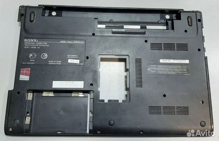 Нижняя часть корп.ноут. Sony SVE151. Отп. в регион