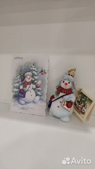 Елочная игрушка Снеговик Ариель