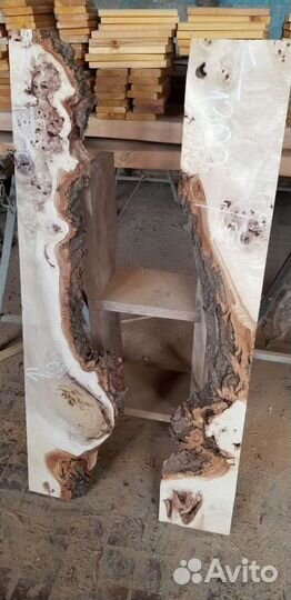 Заготовки под стол реку из капового горного тополя