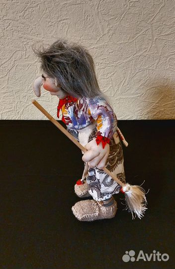 Оберег дома, баба Яга, кукла 30см hand made