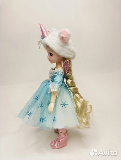 Шарнирная кукла в стиле аниме в костюме Единорога