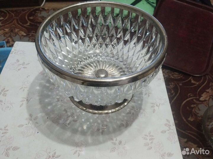 Ваза для фруктов на ножке СССР