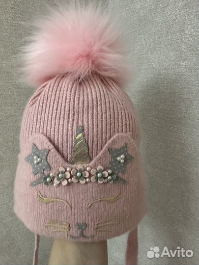 Комплект шапка, шарф зимние новые