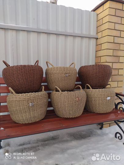 Кашпо из ротанго