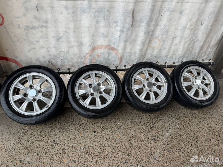 Литые диски р 13 4 114,3 (matiz) с летней резиной