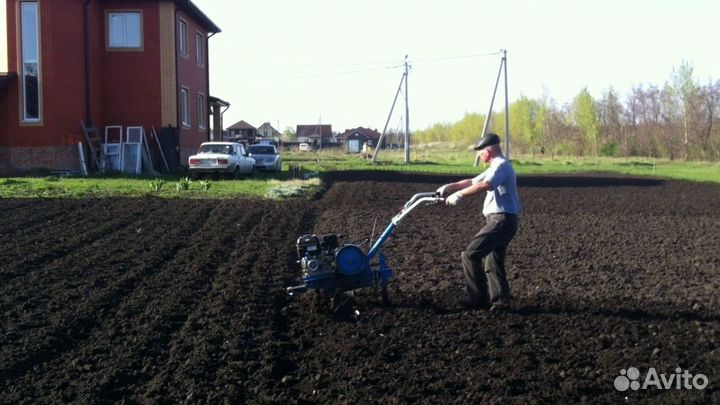 Вспашка земли. Выравнивание участка. Расчистка уча