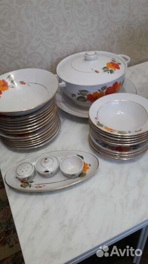Столовый сервиз ссср,фарфоровый
