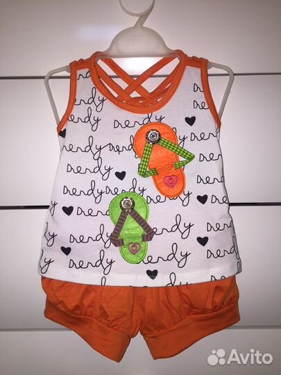 Костюм летний на девочку, новый (р-р 1 год)