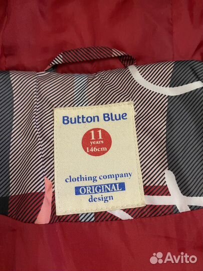 Пальто Button blue демисезонное, 146 рост