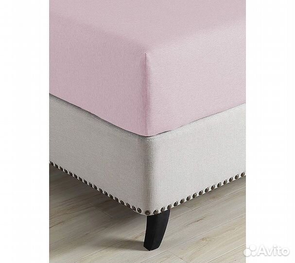 Простынь GoodNight Трикотаж 140х200х20 Розовый на