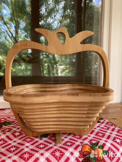 Ваза для фруктов деревянная складная