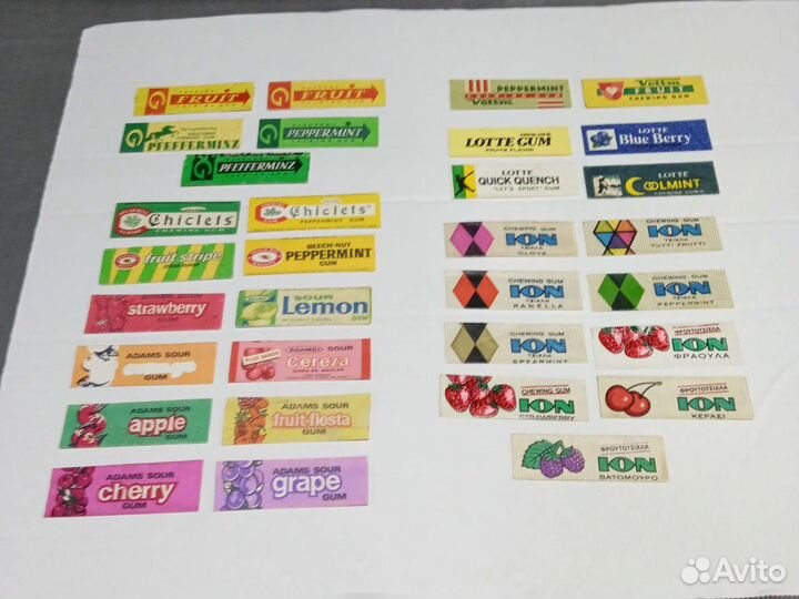 Этикетка от жевательной резинки