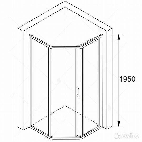 Душ. уголок RGW 120x90 Хром Пассаж 38088692-11