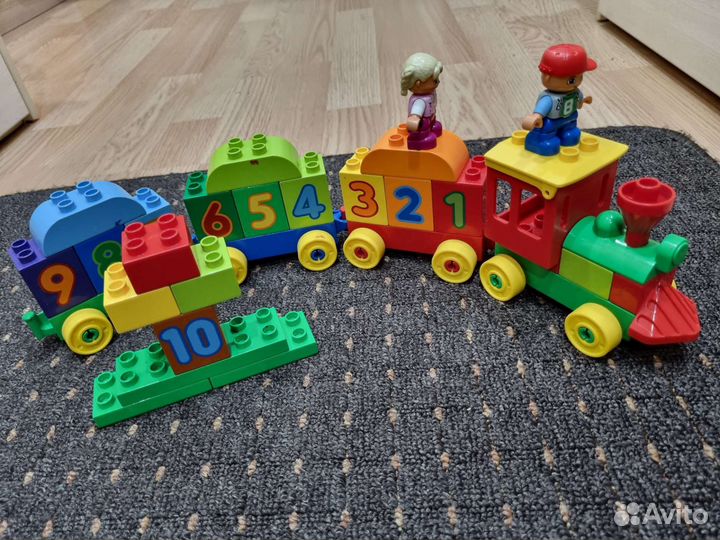 Lego duplo поезд цифры