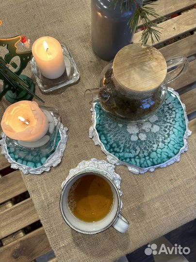 Набор для сервировки из эпоксидной смолы