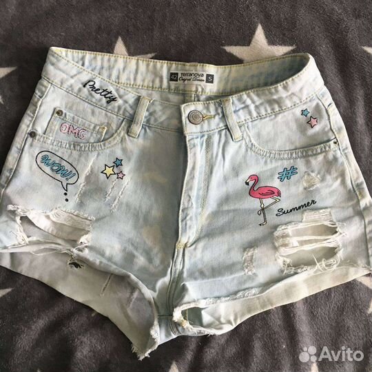 Джинсовые шорты terranova