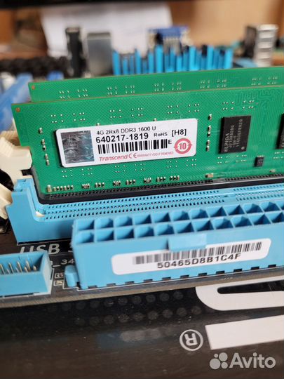 Материнская плата с процессором i5 3470 и памятью