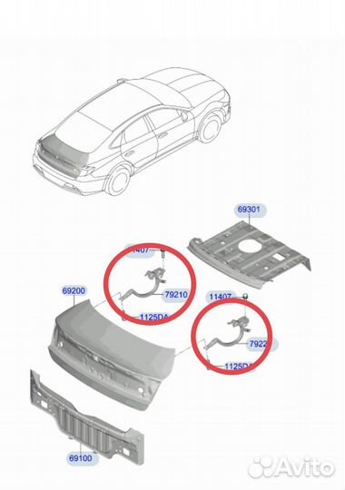 Петли багажника