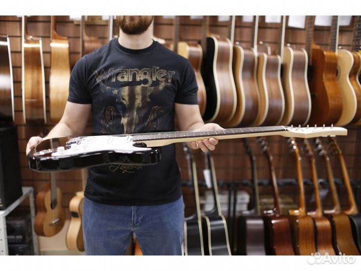 Terris tpack-1 BK Электрогитара черная в наборе с