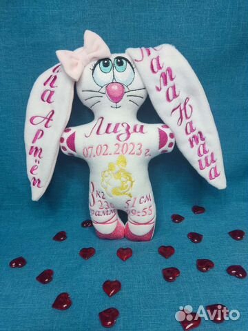 Игрушка с метрикой, подушка с метрикой