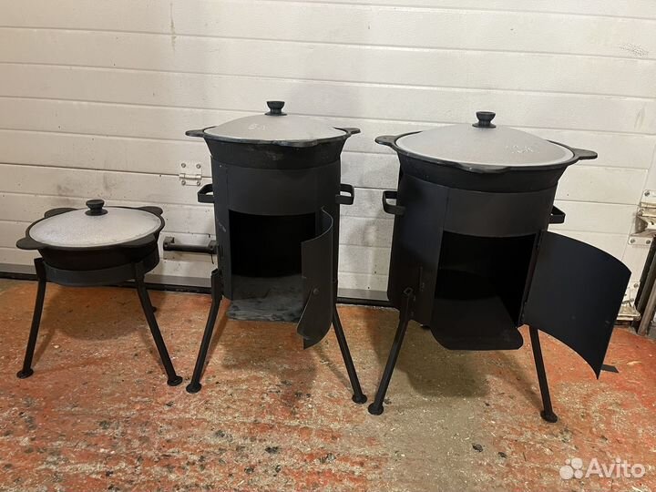 Казан чугунный с печью